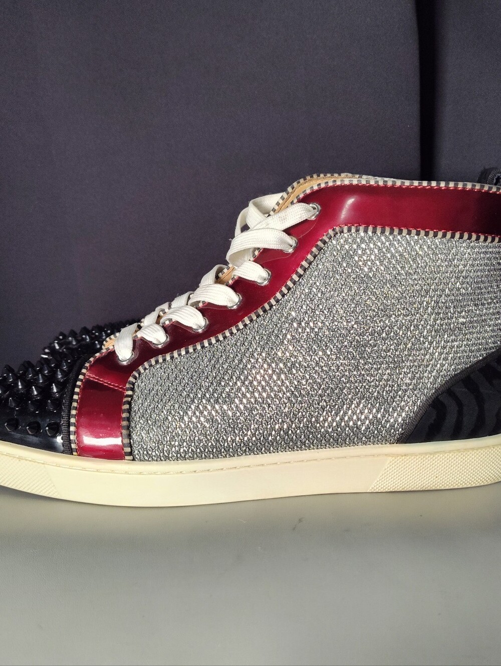 Christian Louboutin Spikes Orlato high top sneakers Men's Sz EU 45 US 12
